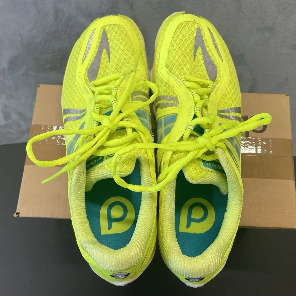 Brooks PureConnect 3 Women's Running Shoes Neon Yellow/Teal Low Top Lace-Up